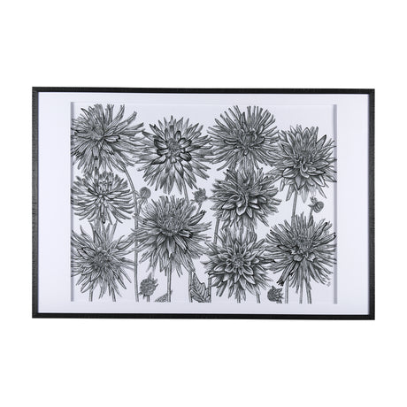 Dahlia Study - Detail by Mercana Studio Hand Embellished Textured Framed Art Photo Matted under Glas from Mercana - Luna Furniture