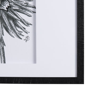 Dahlia Study - Detail by Mercana Studio Hand Embellished Textured Framed Art Photo Matted under Glas from Mercana - Luna Furniture