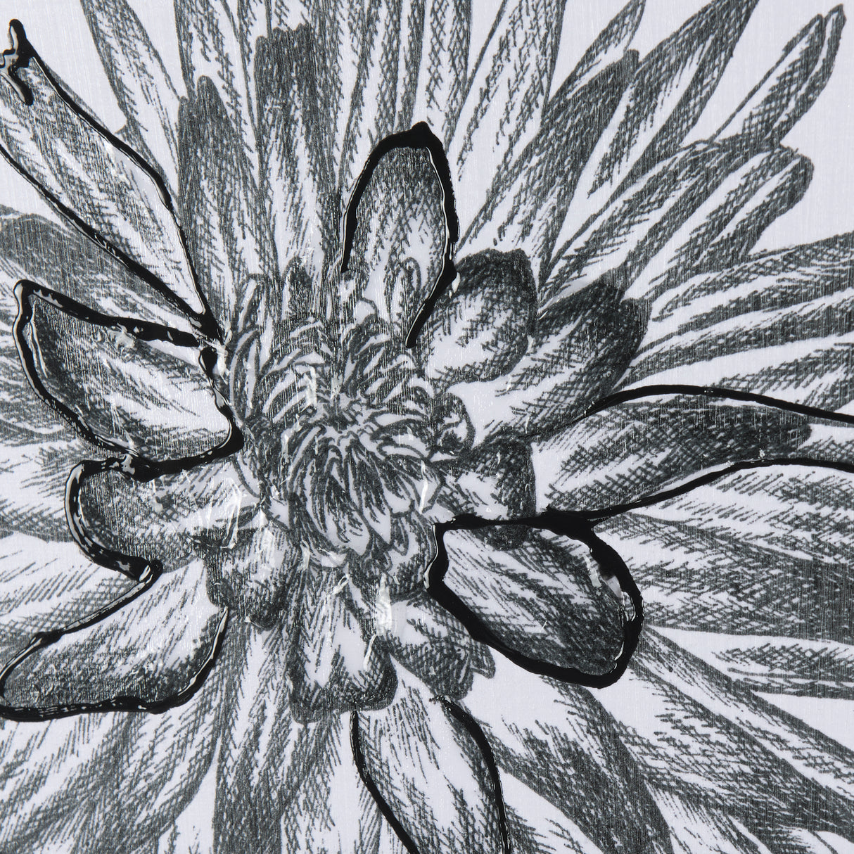 Dahlia Study - Detail by Mercana Studio Hand Embellished Textured Framed Art Photo Matted under Glas from Mercana - Luna Furniture