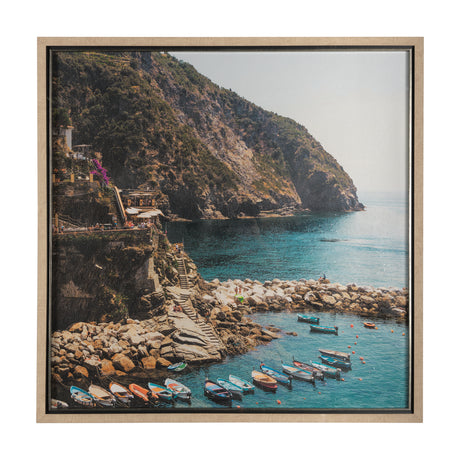 Cliffside View by Mercana Studio a Hand Embellished Textured Framed Art Photo Matted under Glass from Mercana - Luna Furniture