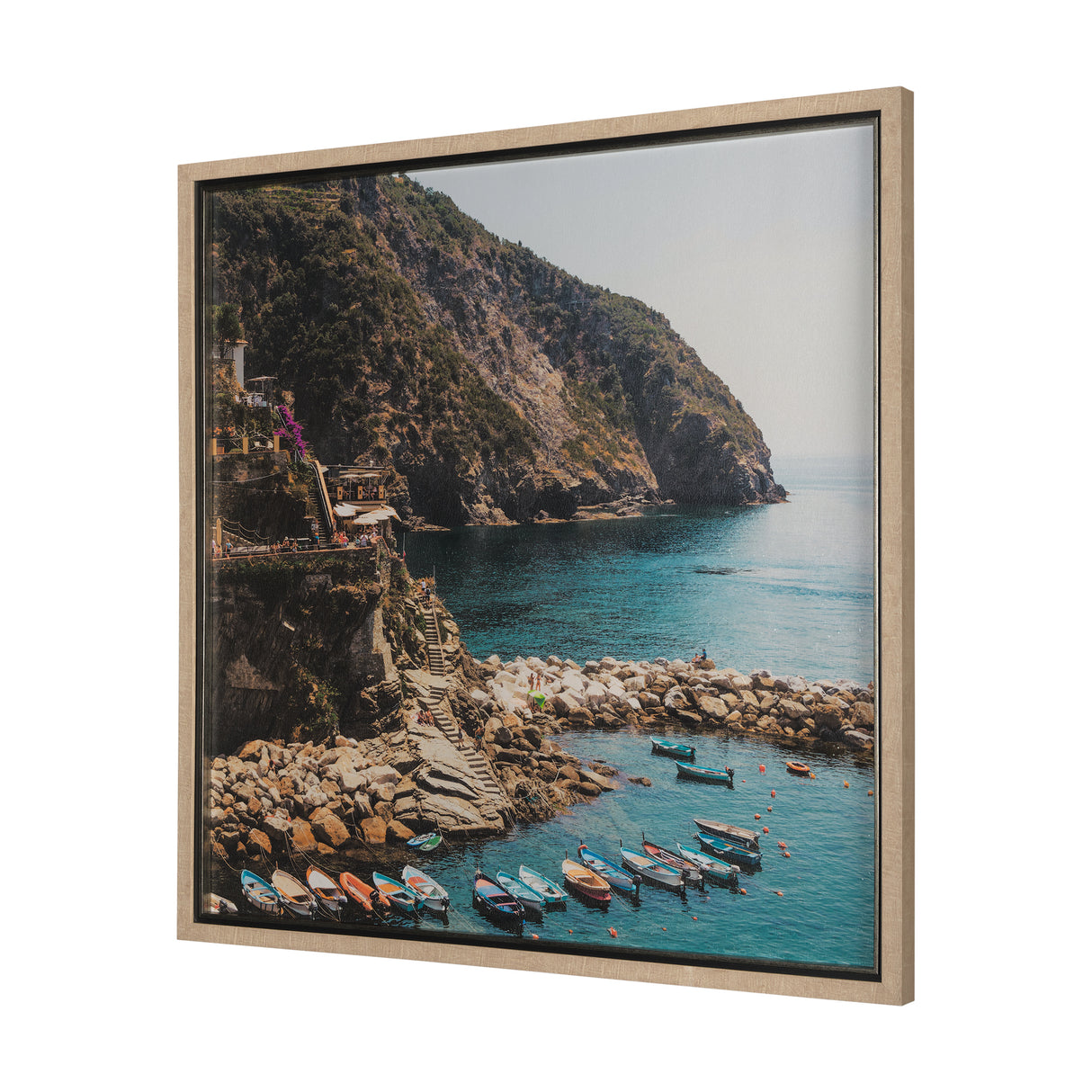 Cliffside View by Mercana Studio a Hand Embellished Textured Framed Art Photo Matted under Glass from Mercana - Luna Furniture