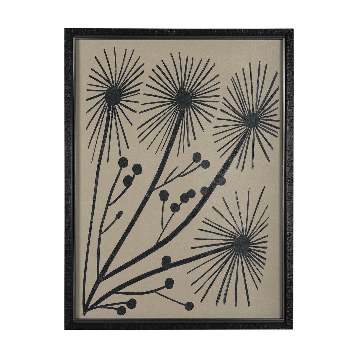 Simple Floral - Grow by Mercana Studio Hand Embellished Textured Framed Art Photo Matted under Glass from Mercana - Luna Furniture