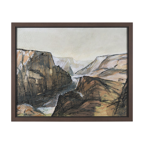 Canyon View by Mercana Studio a Hand Embellished Textured Framed Art Print Matted under Glass from Mercana - Luna Furniture