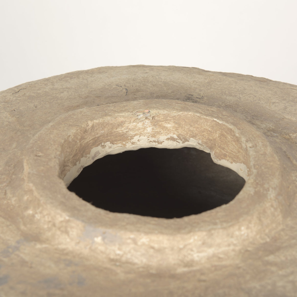 Rama Large Beige Paper Mache Floor Vase from Mercana - Luna Furniture