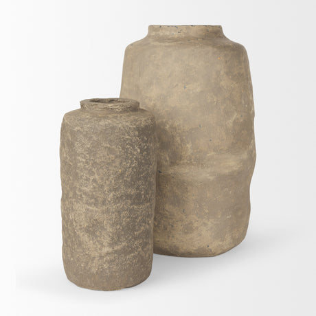 Bala Small Gray Paper Mache Vase from Mercana - Luna Furniture