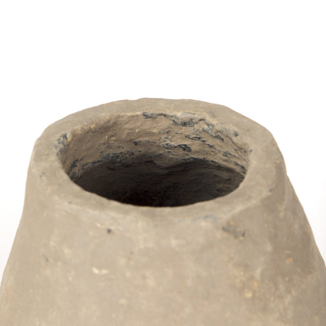 Rundal Small Gray Paper Mache Vase from Mercana - Luna Furniture
