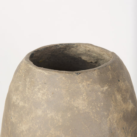 Rundal Large Gray Paper Mache Vase from Mercana - Luna Furniture