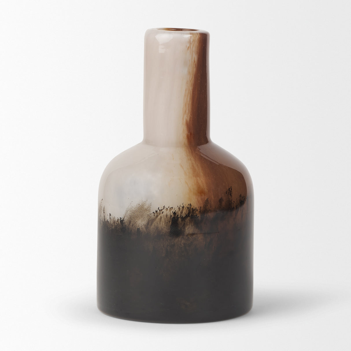 Marans Short Amber Multi-Color Glass Vase from Mercana - Luna Furniture