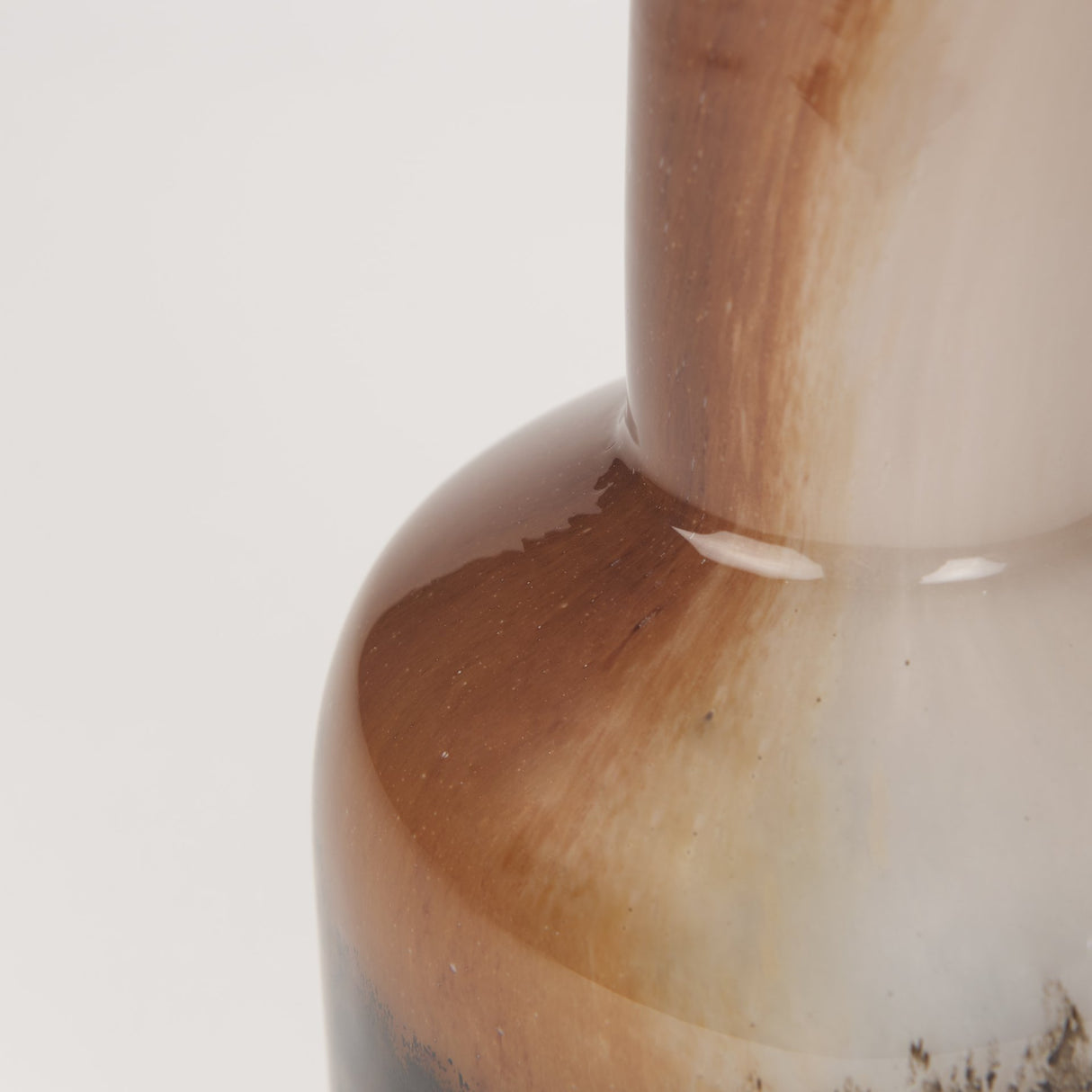 Marans Short Amber Multi-Color Glass Vase from Mercana - Luna Furniture