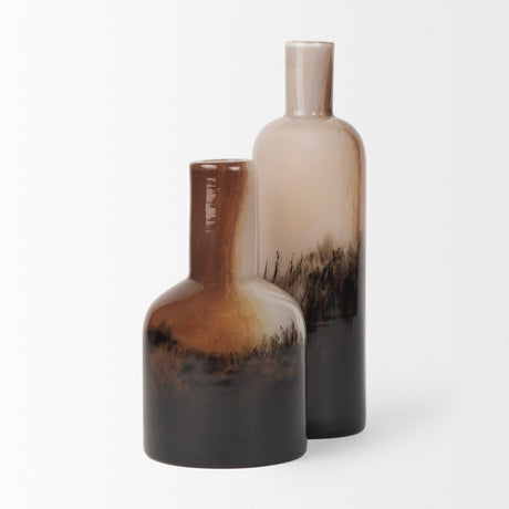 Marans Tall Amber Multi-Color Glass Vase from Mercana - Luna Furniture