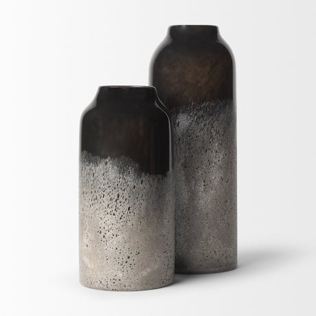 Emu Tall Black w/ Gray Vase from Mercana - Luna Furniture