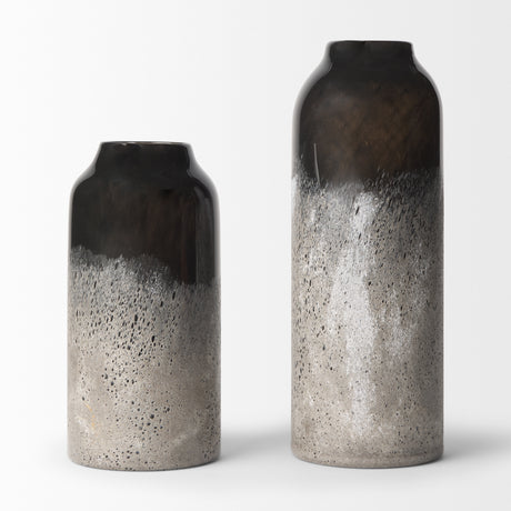 Emu Tall Black w/ Gray Vase from Mercana - Luna Furniture