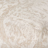 Khloe Small Cream Pouf from Mercana - Luna Furniture