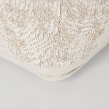 Khloe Small Cream Pouf from Mercana - Luna Furniture