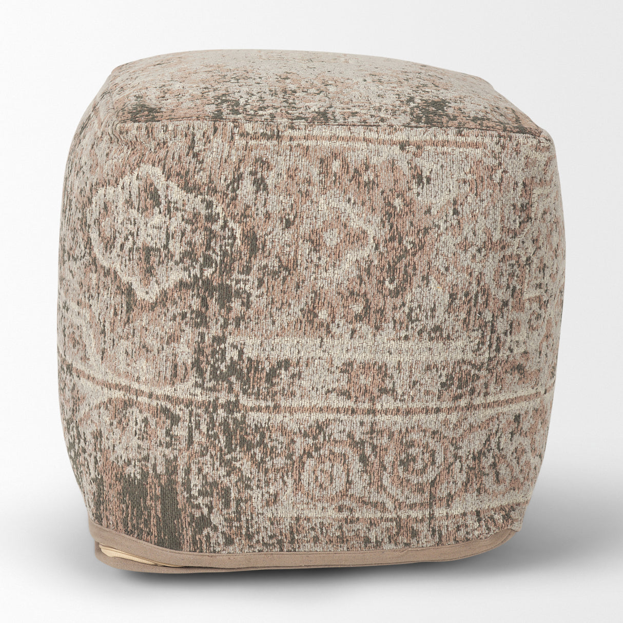 Khloe Small Taupe Pouf from Mercana - Luna Furniture
