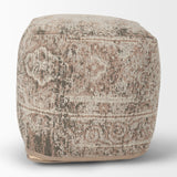 Khloe Small Taupe Pouf from Mercana - Luna Furniture