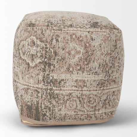 Khloe Small Taupe Pouf from Mercana - Luna Furniture