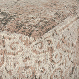 Khloe Small Taupe Pouf from Mercana - Luna Furniture