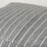 Kensie Large Blue Striped Pouf from Mercana - Luna Furniture