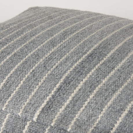 Kensie Large Blue Striped Pouf from Mercana - Luna Furniture