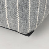 Kensie Large Blue Striped Pouf from Mercana - Luna Furniture
