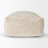 Khloe Large Cream Pouf from Mercana - Luna Furniture