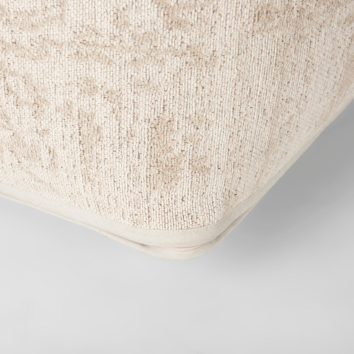 Khloe Large Cream Pouf from Mercana - Luna Furniture