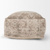 Khloe Large Taupe Pouf from Mercana - Luna Furniture