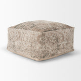 Khloe Large Taupe Pouf from Mercana - Luna Furniture