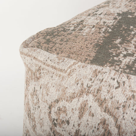 Khloe Large Taupe Pouf from Mercana - Luna Furniture