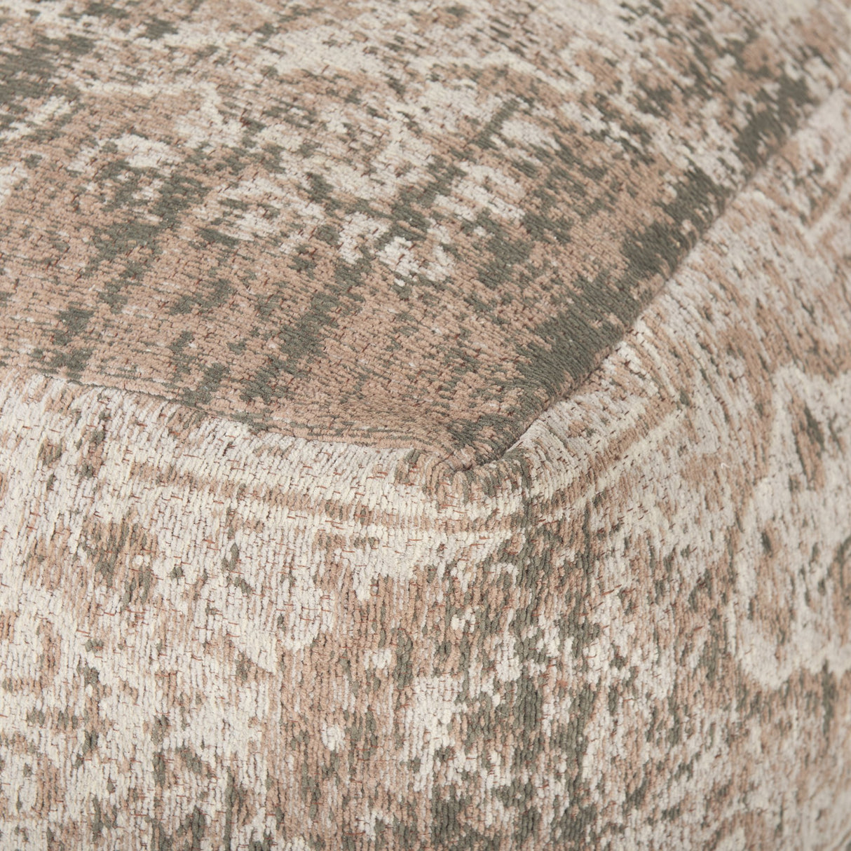 Khloe Large Taupe Pouf from Mercana - Luna Furniture