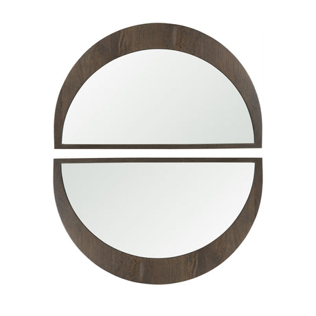 Celeste Dark Brown Wood Small Mirror from Mercana - Luna Furniture
