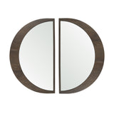 Celeste Dark Brown Wood Small Mirror from Mercana - Luna Furniture