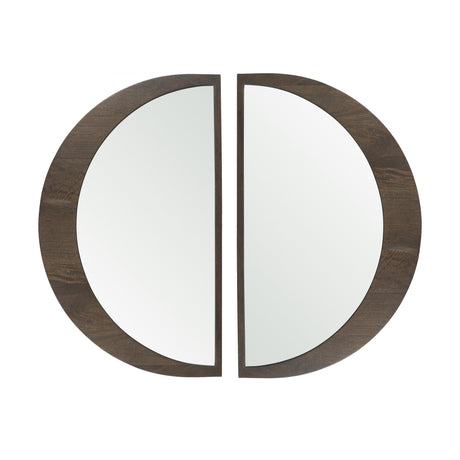 Celeste Dark Brown Wood Small Mirror from Mercana - Luna Furniture