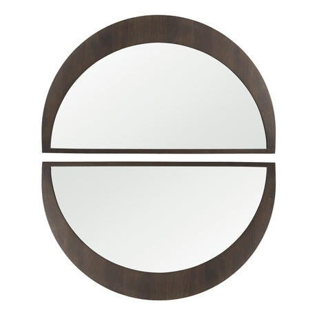 Celeste Dark Brown Wood Large Mirror from Mercana - Luna Furniture
