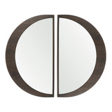 Celeste Dark Brown Wood Large Mirror from Mercana - Luna Furniture