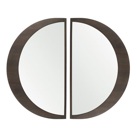 Celeste Dark Brown Wood Large Mirror from Mercana - Luna Furniture