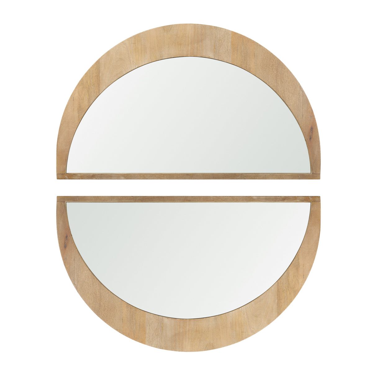 Celeste Light Brown Wood Small Mirror from Mercana - Luna Furniture