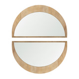 Celeste Light Brown Wood Small Mirror from Mercana - Luna Furniture
