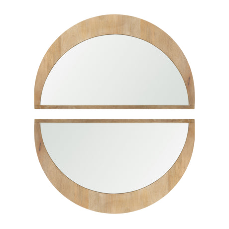Celeste Light Brown Wood Small Mirror from Mercana - Luna Furniture