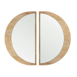 Celeste Light Brown Wood Small Mirror from Mercana - Luna Furniture