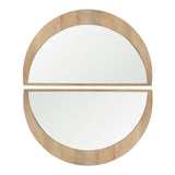 Celeste Light Brown Wood Large Mirror from Mercana - Luna Furniture