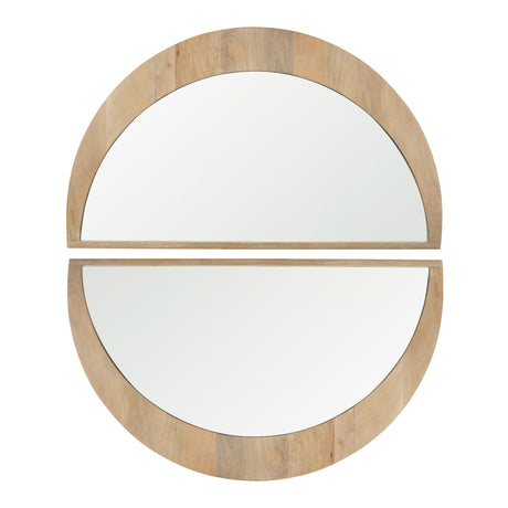 Celeste Light Brown Wood Large Mirror from Mercana - Luna Furniture
