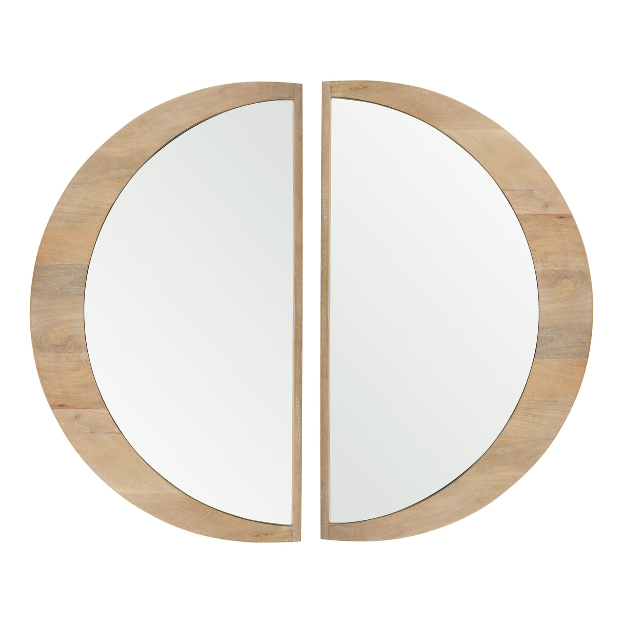 Celeste Light Brown Wood Large Mirror from Mercana - Luna Furniture