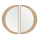 Celeste Light Brown Wood Large Mirror from Mercana - Luna Furniture
