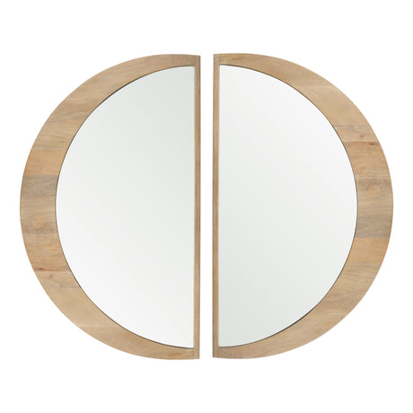 Celeste Light Brown Wood Large Mirror from Mercana - Luna Furniture