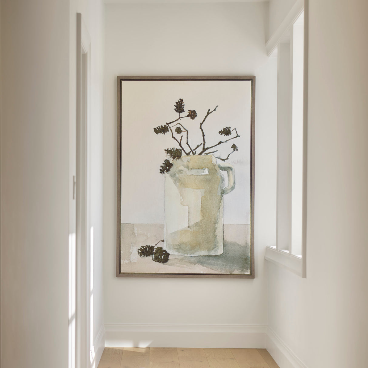 Earthenware by Mercana Studio a Hand Embellished Textured Framed Canvas from Mercana - Luna Furniture