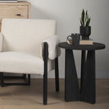Mattius Black Wood Accent Table from Mercana - Luna Furniture