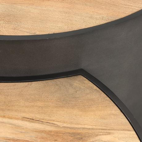 Eclipse Gunmetal Gray Drum Base w/ Brown Wood Top Nested Coffee Table from Mercana - Luna Furniture