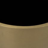 Eclipse Antique Brass Metal Drum Base w/ Dark Brown Wood Top End/Side Table from Mercana - Luna Furniture